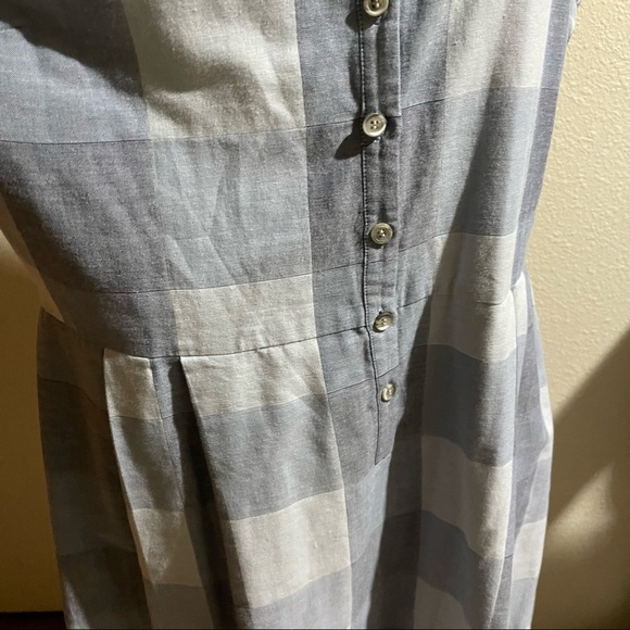 PENDLETON Women Size 14 Plaid Cotton Fit Flare 1/3 Button Dress Sleeveless - Picture 8 of 13